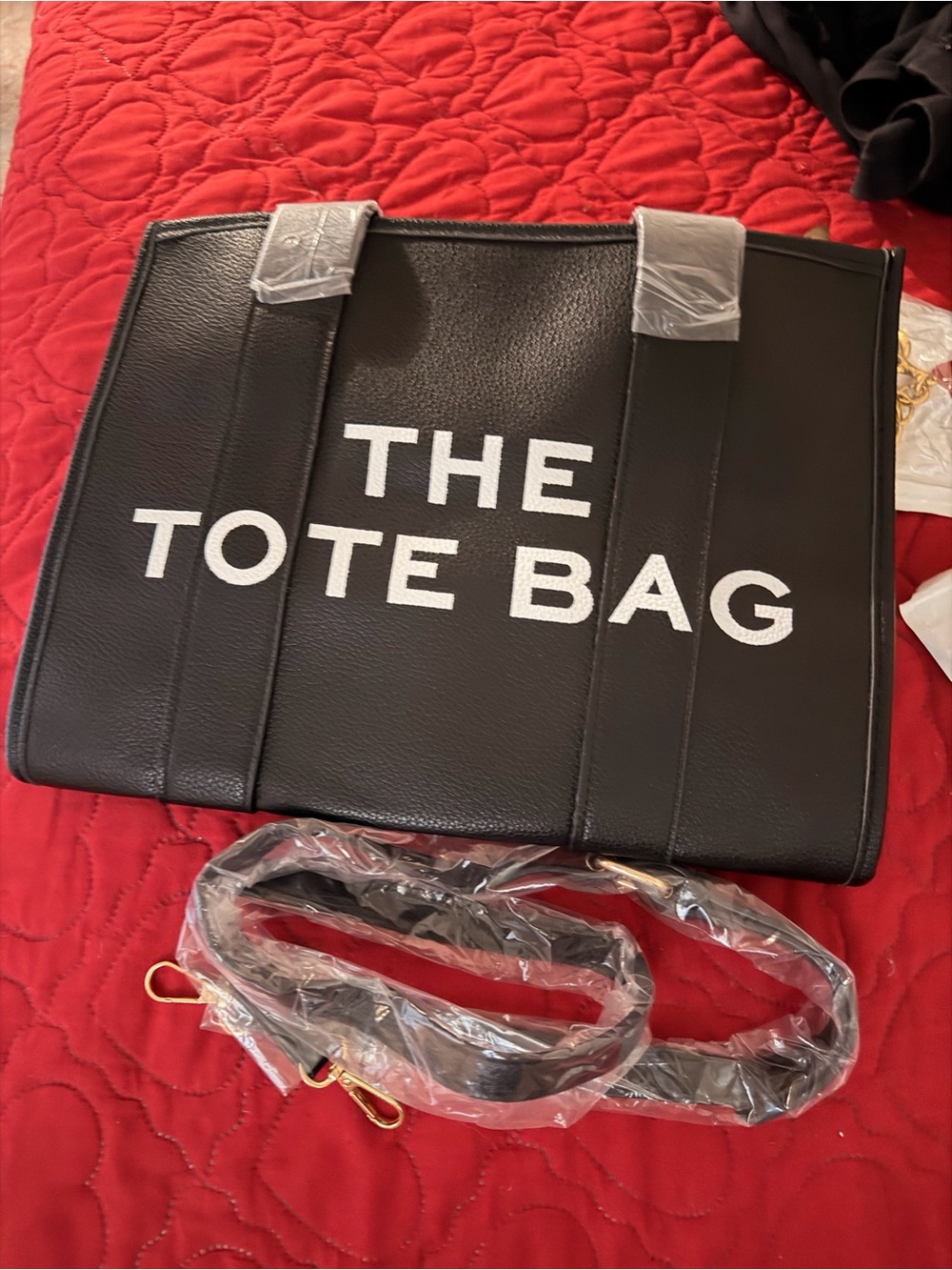 Black "THE TOTE BAG" Leather Tote